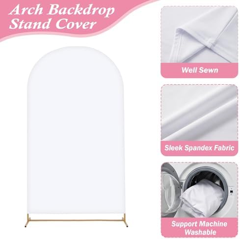 Arttown 7.2F Metal Arch Backdrop Stand and White Arch Cover Set White - Image 4