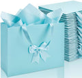 Catlovecorn 20 Pack Large Light blue Gift Bags, 16.5 x 5.5 x 12.6 In by Catlovecorn