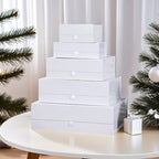 5 Pcs White Gift Box for Presents 10.8x7.5x3.5 Inches Magnetic Gift Boxes with Lid Luxury Gift Box for Rectangle Collapsible for Bridesmaid, Wedding, Birthday Gift Packging - Image 6