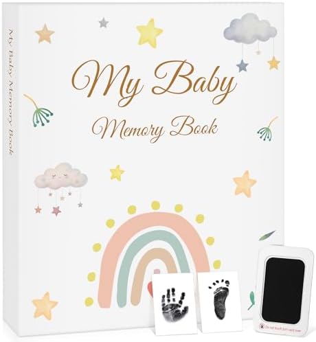 Pregnancy Journal for First Time Moms - LARGE-SIZED 11.5" x 13" Baby Memory Book Keepsake for Boy Girl - Timeless First 5 Year Baby Book - New Mom To Be Gift Neutral Journal Scrapbook Photo Album by Kasfalci