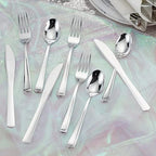 50 Pack Pre Rolled Silver Plastic Silverware Set, Disposable Wrapped Plastic Cutlery Set (50 Forks, 50 Knives, 50 Spoons, 50 Napkins) for Wedding Party - Image 6