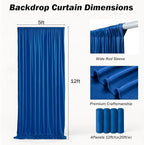 20x12 ft Royal Blue Backdrop Curtains for Weddings, Birthdays and Photos - Image 6