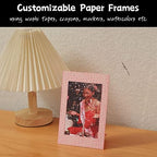 200 Pack Standing Paper Picture Frames 4x6,Cardboard Photo Frame with Easel,Paper Photo Frame Cards,Gallery Frames Bulk For Back to School Teacher Appreciation Wedding Birthday Classroom Craft DIY,Rainbow - Image 2