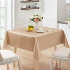 6 Pack Satin Table Cover Rectangle, 60 x 120 Inches, Taupe - Image 6