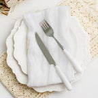 60 Pack White Cheesecloth Napkins Washable 21x21 Inches White Cloth Napkins Set of 60 Dinner Table Napkins for Wedding Cotton Gauze Bridal Baby Shower Rustic Boho Summer Party Table Decor - Image 7