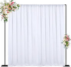 Wokceer 10x10FT Backdrop Stand Heavy Duty Pipe and Drape Kit Black by Wokceer