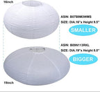 2Pcs White Oval Paper Lantern Lamp shade Japanese Lantern 19inch - Image 5