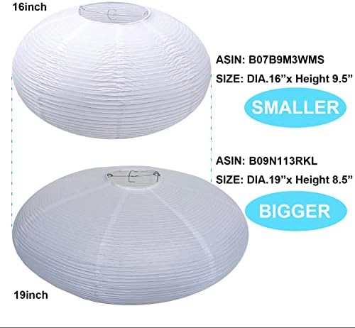 2Pcs White Oval Paper Lantern Lamp shade Japanese Lantern 19inch - Image 5
