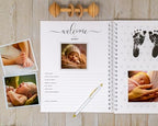 Personalized Baby Journal - Hardcover First Year Album Customized with Baby’s Name - Prompted Baby Memory Book (Peach Floral) - Image 3