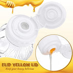 Thenshop 36 Pcs 8 oz Plastic Honey Bear Bottle Clear Squeeze, White Lid - Image 4