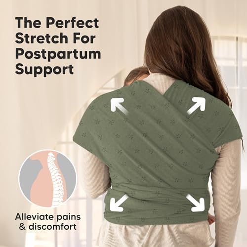 KeaBabies Baby Wrap Carrier, All in 1 Original Baby Carrier(Forest Berries) - Image 5