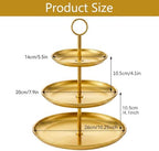 2 Pack Gold Cupcake Stand 3 Tier Stainless Steel Tiered Dessert Stand Display Tower for Wedding Birthday Party Baby Shower Festive Decor - Image 3
