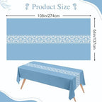 Cielito Lindo Mexican Tablecloth, 54×108 Inch, Blue, 8 Pcs - Image 2