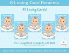 Party Hearty Baby Shower Scratch-Off Game, Poopie Emoji Cards - Blue Boy (Pack of 3) - Image 4