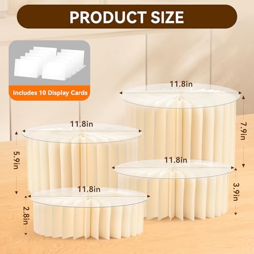 AuntyFey Buffet Risers, Food Risers for Buffet Table, Party display stands for food, Foldable risers for table display, Cupcake Display stands for food for, Party, Wedding, Food (4 Pcs) - Image 3