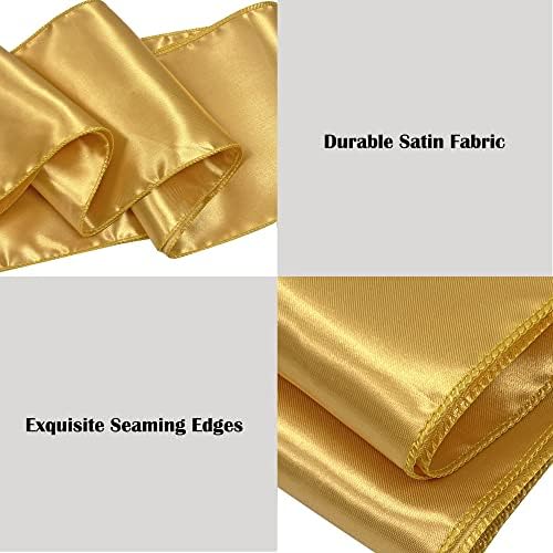 Gold Satin Chair Sashes Bows for Chair,7x108inchs,50pcs - Image 3