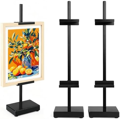 Adjustable Tabletop Easel Stand, Black 17" H Easels for Display by Victawks