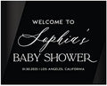 Andaz Press 16"x20" Black Acrylic Personalized Baby Shower Welcome Sign, Gender Neutral Large Custom Sign for Easel Stand, Baby Shower Decorations by AndazPress
