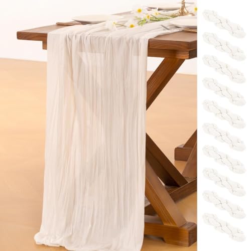 10 Pack Cheesecloth Table Runner Fall Boho Gauze Wedding Party Home Decor by Socomi