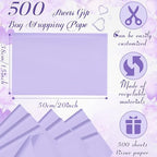 500 Sheets Lavender Tissue Paper Bulk 15 x 20 Inch for Fall Wedding Gifts - Image 2