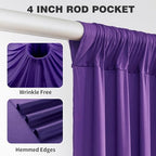 10ftx12ft Purple Backdrop Curtains for Wedding Parties, Wrinkle Free Polyester Photo Backdrop Drapes 2 Panels 12 ft Long Back Drop Cloth for Girl's Birthday Party Photography Background - Image 2