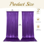 10x10ft Purple Backdrop Curtains Wedding Party Glitter Sequin Curtain Backdrop Fabric Shimmer Drapes Backdrop Bridal Baby Shower Birthday Christmas Photoshoot Background Photography 5x10FT，2 Panels - Image 5
