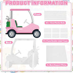 3.94 Ft Pink Golf Cart Corrugated Plastic Standee Photo Prop - Image 4
