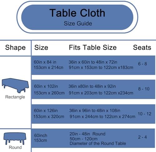 FINDYOU Navy Blue 6 Pack Round 60 Inch Tablecloth, Premium Polyester Table Cloth Washable Table Cover Stain and Wrinkle Resistant Decorative Table Cover for Party Wedding - Image 5