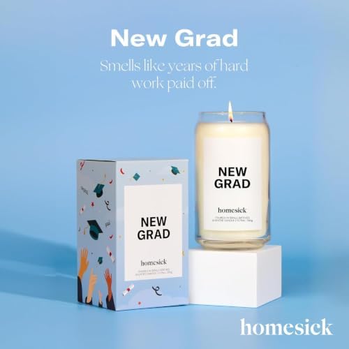 Homesick Scented Candles for Home (New Grad) - 13.75 oz Long-Lasting Soy Wax Jar Candle for Women & Men for All Occasions, 60-80 Hours Burn Time - Notes of Jasmine, Rosemary, Gardenia & Vanilla - Image 2