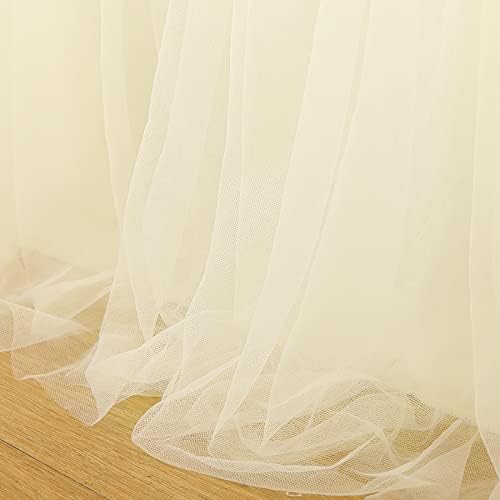 Suppromo Ivory Tulle Table Skirts for Rectangle Tables or Round Tables 9ft Tutu Table Skirt Cloth for Bridal Shower Birthday Party Baby Shower Gender Revea Banquet Decorations - Image 6