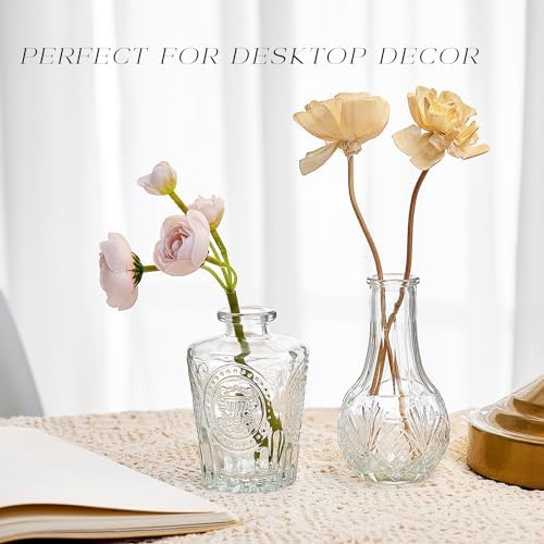 Glass Bud Vase Set of 30, Small Flower Vases, Glass Vases for Centerpieces, Vintage Home Table Decorations Bud Vases (30 Pcs, Clear) - Image 7