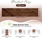 Brown Boho Cheesecloth Table Runner 12 Pack 17x108 Inch Sheer Gauze - Image 2