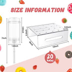 Geetery 48 Pcs Push Cake Pop Containers and 2 Pcs 20 Hole Cake Pop Stand - Image 2