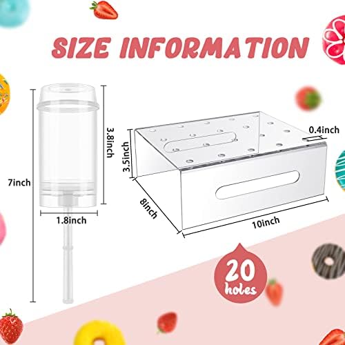 Geetery 48 Pcs Push Cake Pop Containers and 2 Pcs 20 Hole Cake Pop Stand - Image 2