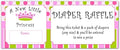 50 Diaper Raffle Tickets Baby Girl Shower Princess Pink Mint Green Polka Dots by Unknown