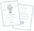 Personalized Baby Shower Invitations with Optional Books for Baby Insert | Vintage Hot Air Balloon Baby Shower Invite | Custom Printed Invitation by TheDecoratedFlamingo