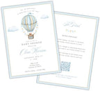 Personalized Baby Shower Invitations with Optional Books for Baby Insert | Vintage Hot Air Balloon Baby Shower Invite | Custom Printed Invitation by TheDecoratedFlamingo
