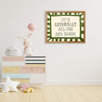 Framed 08x10 inch It's Literally All Fun And Games Funny Quotes Wall Art Preppy Minimalist Poster Canvas Prints For Kids Living Room Nursery Bedroom Wall Decor - Image 5