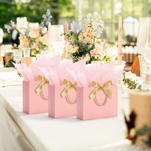 DOYIDE 30 Pack Gift Bags Medium Size with Ribbon &Tissue Paper, 9"x7"x3.1" - Image 2