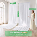 50ftx14ft White Backdrop Curtain for Wedding Parties - Image 2