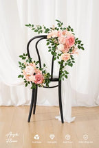 2pcs Dusty Pink Artificial Flower Swags Decor Wedding Welcome Sign Easel Board Rose Eucalyptus Garland for Outdoor Party Ceremony Backdrop Reception Entryway Table Decor Faux Floral - Image 5