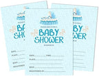 Pack of 30, Boy/Boy Baby Shower Party Collection, Baby Shower Invitation Cards, Fill in the Blank Invites WIth Envelopes, Blue Baby Cot Theme Party Supplies - Image 6