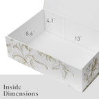 Luxury Keepsake Gift Box 3-Pack Gold Floral 13.5" x 9" x 4.3" - Image 2