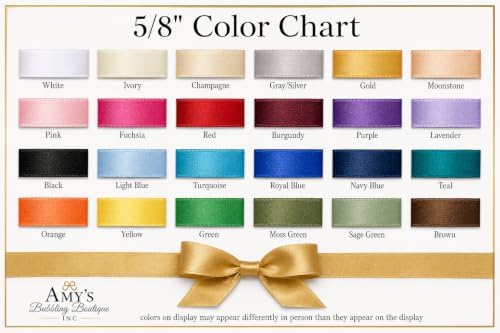 Personalized Wedding Ribbon - Customized with Your Name Dates or Text for Favors & Gifts Wrap or Invitations (10 Yards 5/8) - Image 6