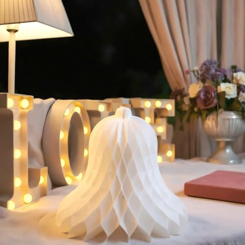 WILLBOND 20 Pcs Paper Wedding Bells Hanging Honeycomb 12 Inch,White - Image 5