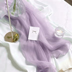 Sheer Chiffon Table Runner 35x120 Inches, Purple 12 Pack - Image 3