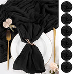 50 Pack Black Cloth Napkins 20x20Inch Cheesecloth Napkins by Lumaycens