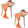 Pufogu 10 Pack 10Ft Orange Chiffon Table Runner Sheer 29x120 Inch by Pufogu