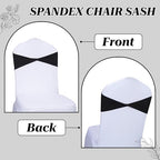 MDS Pack of 200 Spandex Chair Sashes Without Slider Buckles – Black - Image 4
