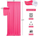 30 ft x 10 ft Wrinkle Free Fuchsia Backdrop Curtain for Parties, 6Panels Polyester Hot Pink Photo Backdrop Drapes for Wedding Birthday Party Baby Shower - Image 5